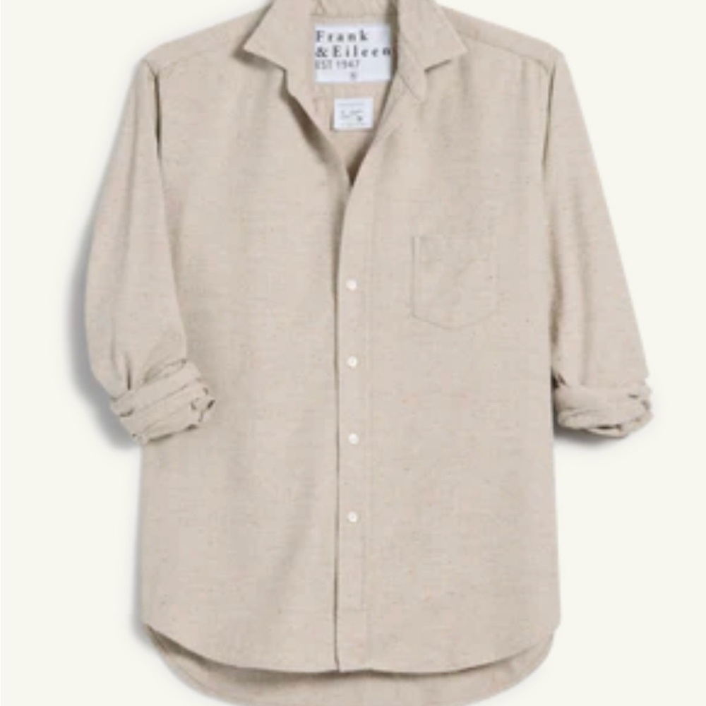 Frank & Eileen textured sand Flannel Shirt size Small NWT